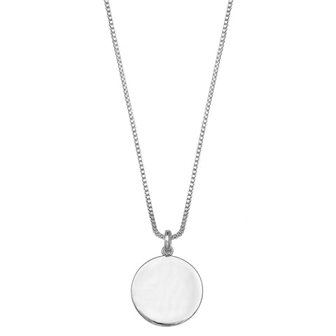 Polished Engravable Disc Pendant