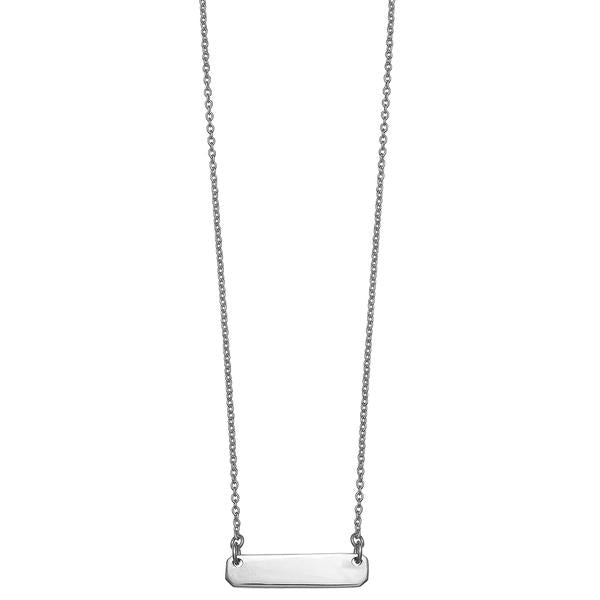 Sterling Silver Polished ID Tag Pendant