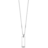 Sterling Silver Polished ID Tag Necklace